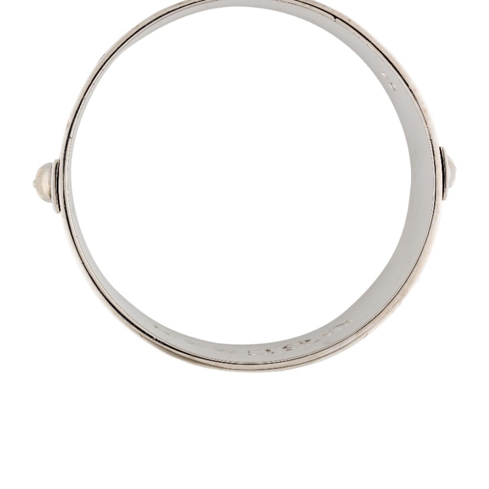 Alexander McQueen Wide Logo Skull Bangle Bracelet Blue NWOT Rare NWOT $365 - Picture 3 of 5